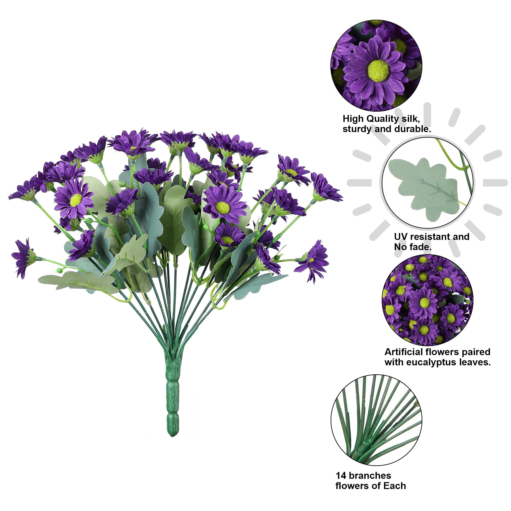 🏆Flash Sale⚡Artificial Outdoor Indoor Fall Flowers - UV resistant, Waterproof, Windproof