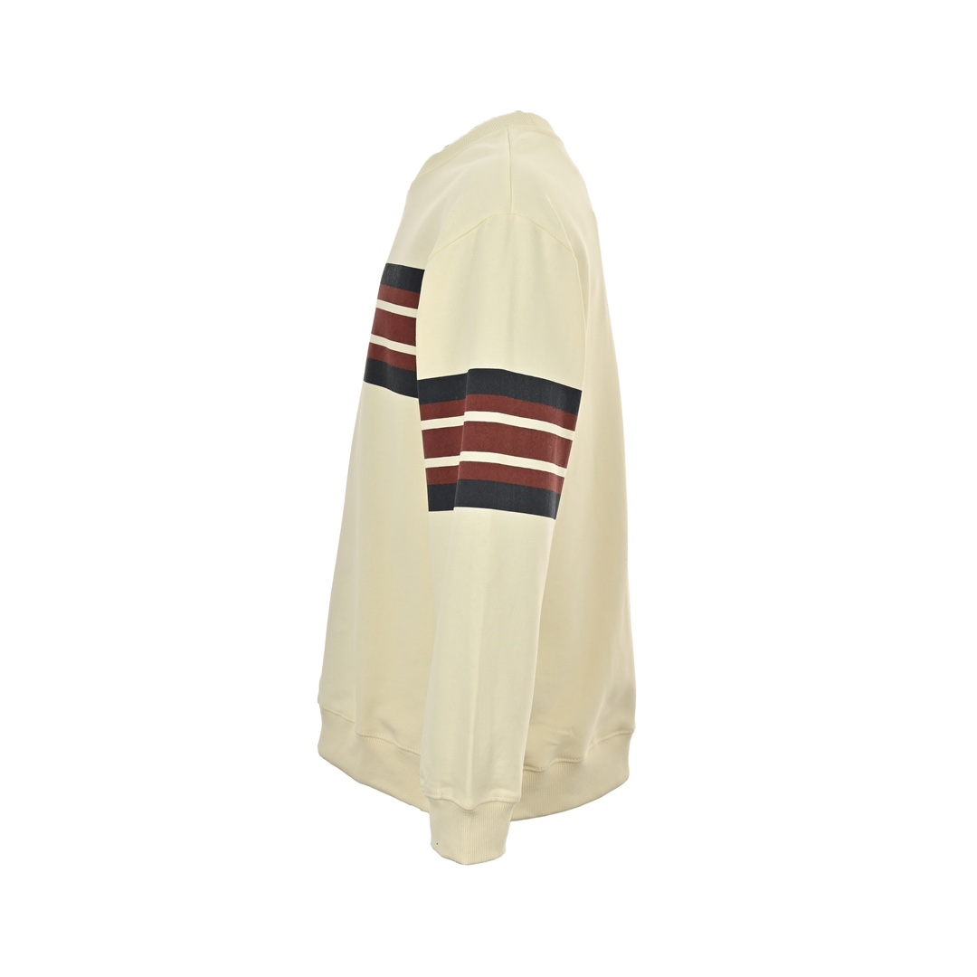 Gucci 24Fw Interlocking G Stripe Print Crew Neck Sweatshirt