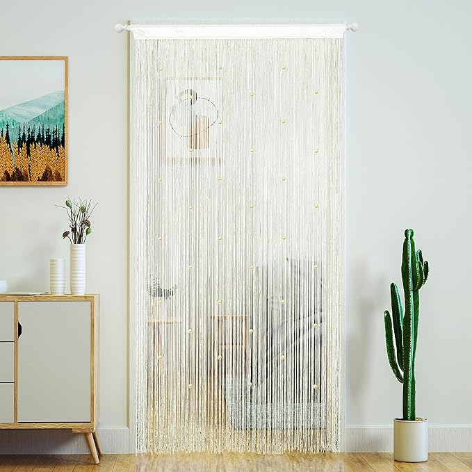 🌹🚪Sparkling Rose Flower String Curtain（2m/78.74