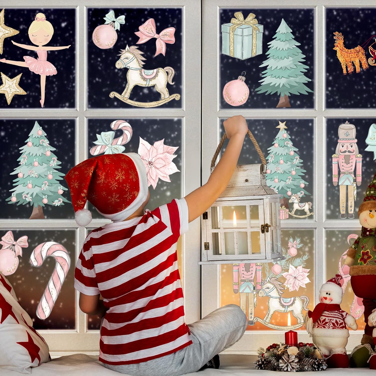 On Sale🔥Set of 9 Sheets / 54 pcs Christmas Window Clings