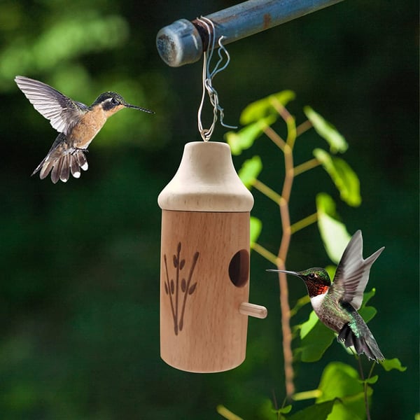 🔥Last Day Promotion-[SAVE 50% OFF]--Handmade Wooden Hummingbird House-Gift for Nature Lovers