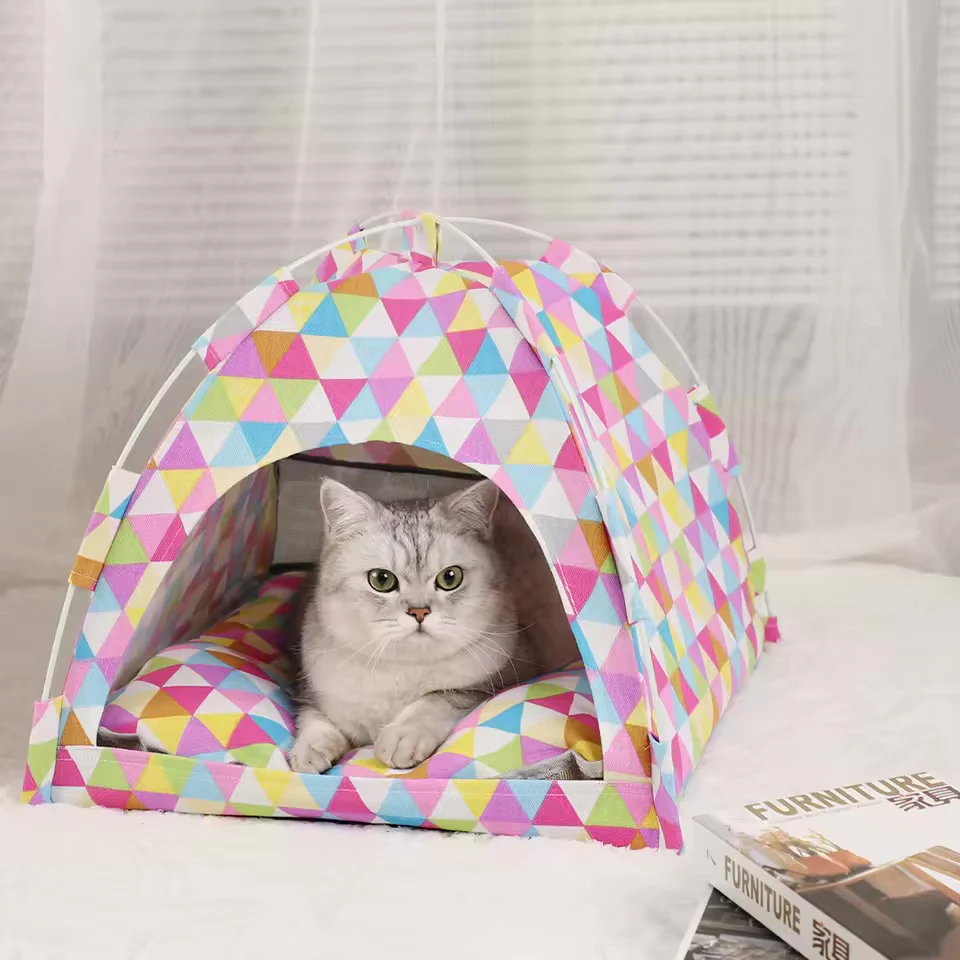 Cozy Cat & Dog Tent 🐾 | Portable Pet Hideaway for Cats & Small Dogs