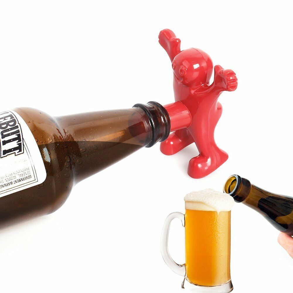 Funny Red Man  Wine Bottle Stopper Bottle