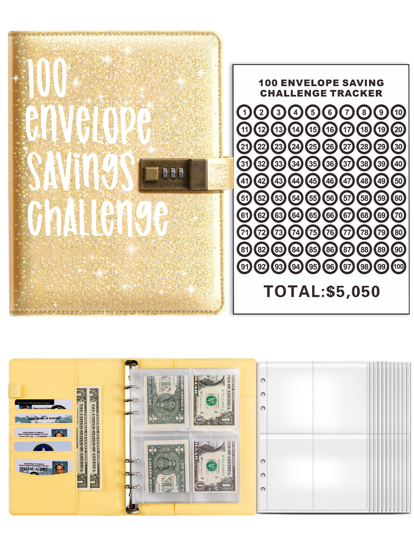 100 Envelope Challenge Cash Savings Journal: 🔥🔥（A 100-Day Money Saving and Budgeting Notebook for the Cash Envelope System）