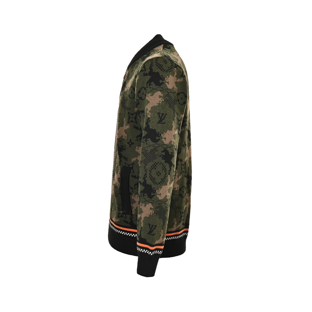 Louis Vuitton 24Fw Western denim jacquard camouflage knit jacket