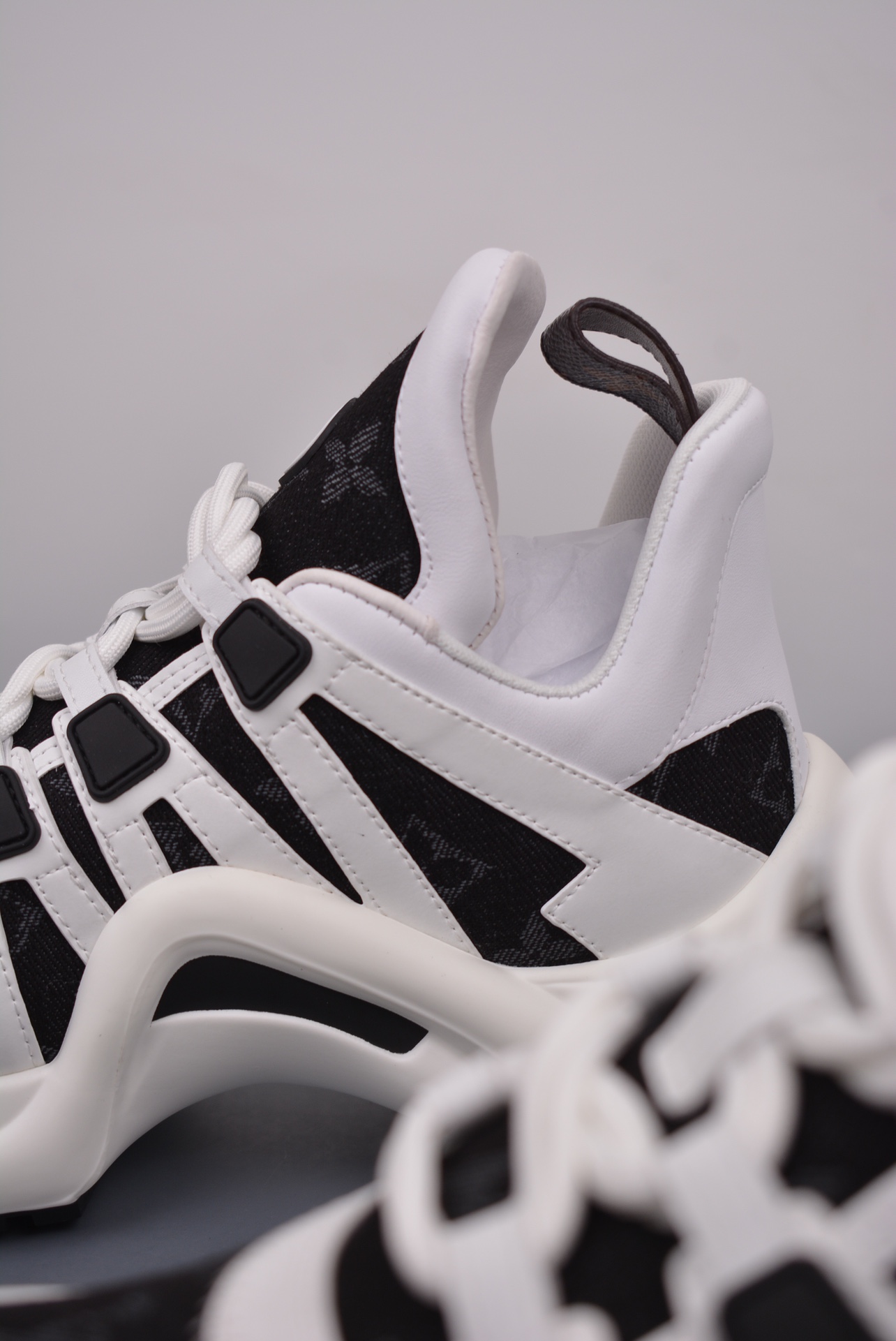 Louis Vuitton Archlight Sneakers Black and White Jacquard