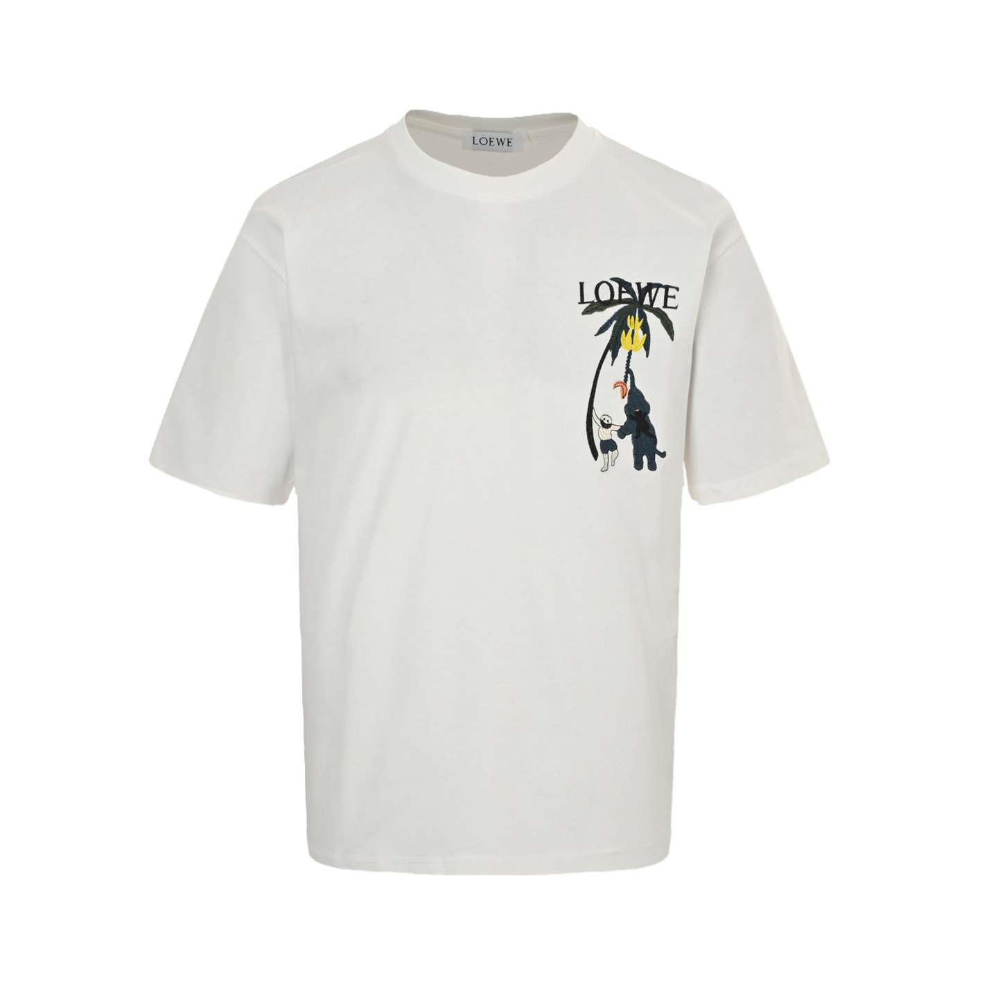 Loewe 25ss embroidered coconut tree short sleeves