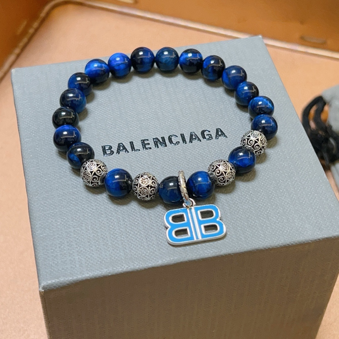 Balenciaga Tiger Eye Thai Silver Style Bracelet