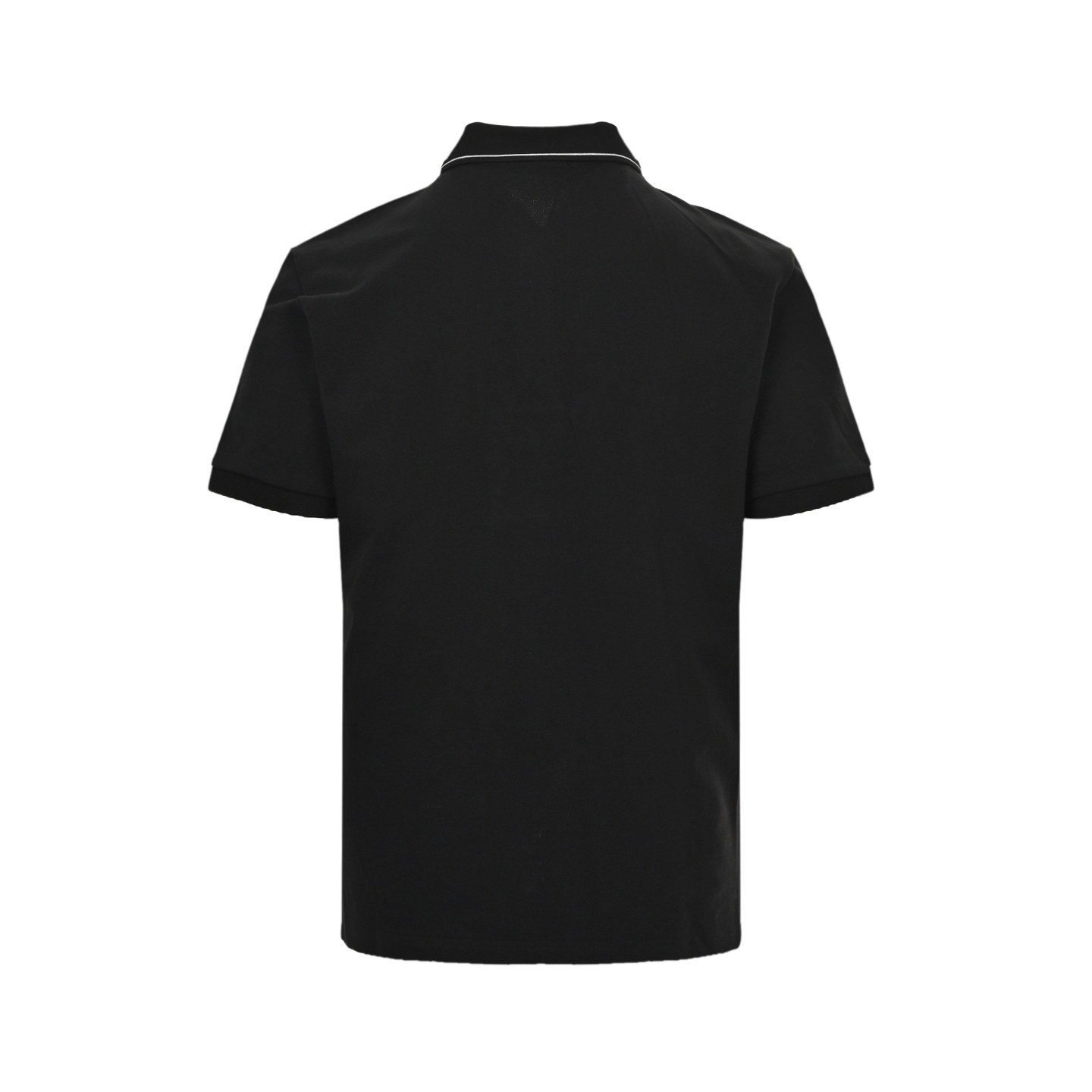 Prada 25ss Polo short sleeve with contrasting embroidery on the chest triangle logo