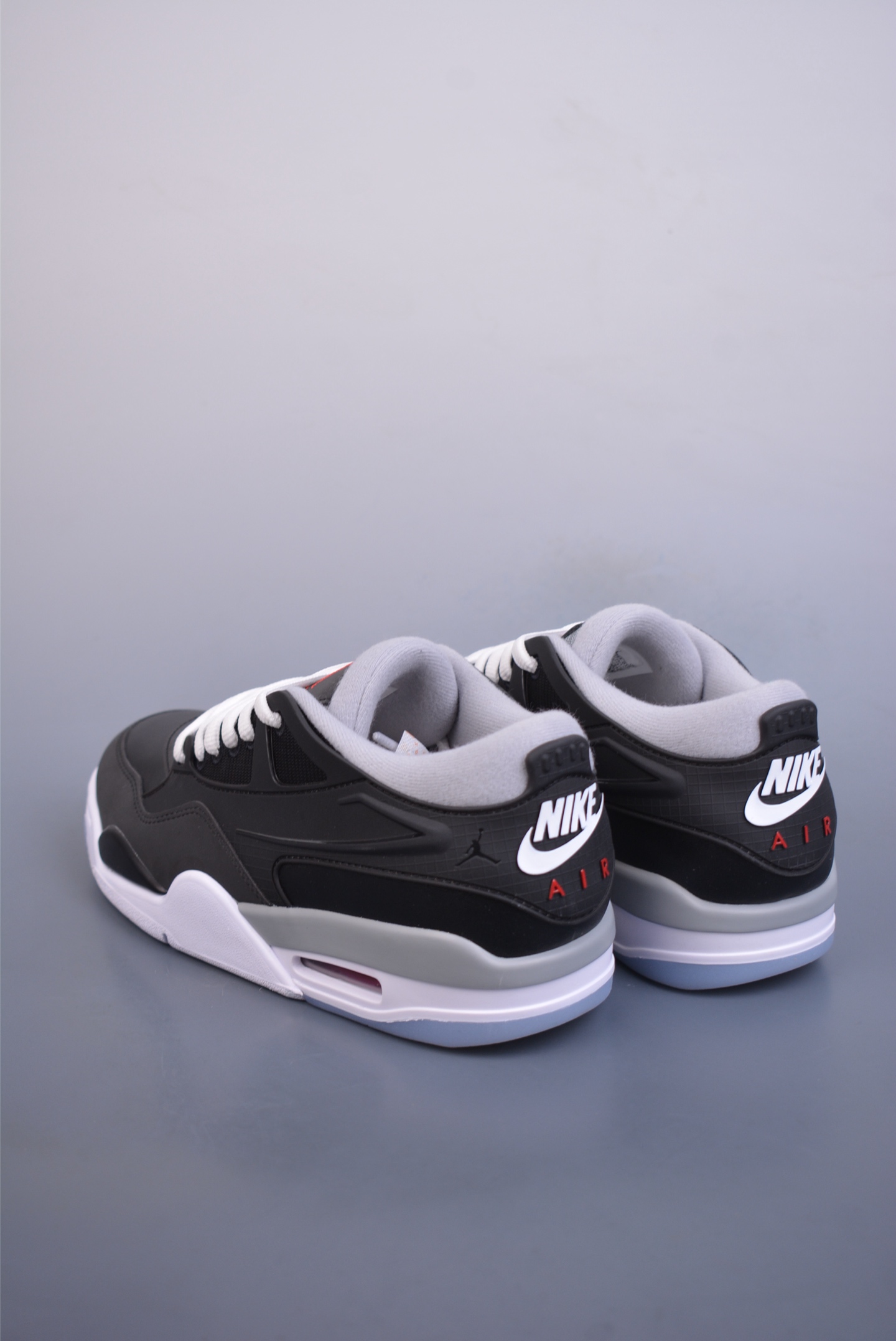 Nike Air Jordan 4 RM Reflective Basketball Shoes Charcoal Black and White HV5184-010