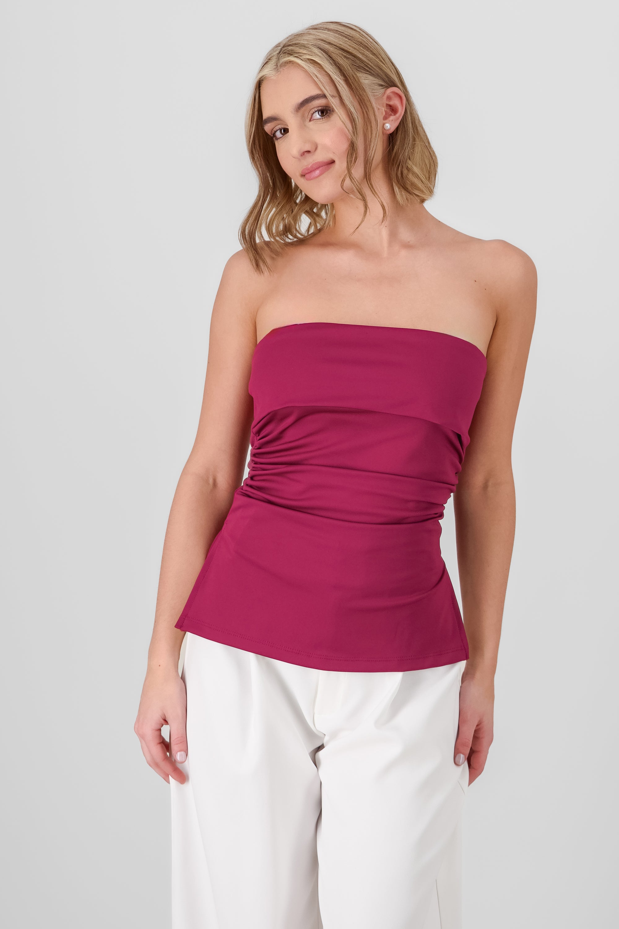 Double Neckline Tube Top