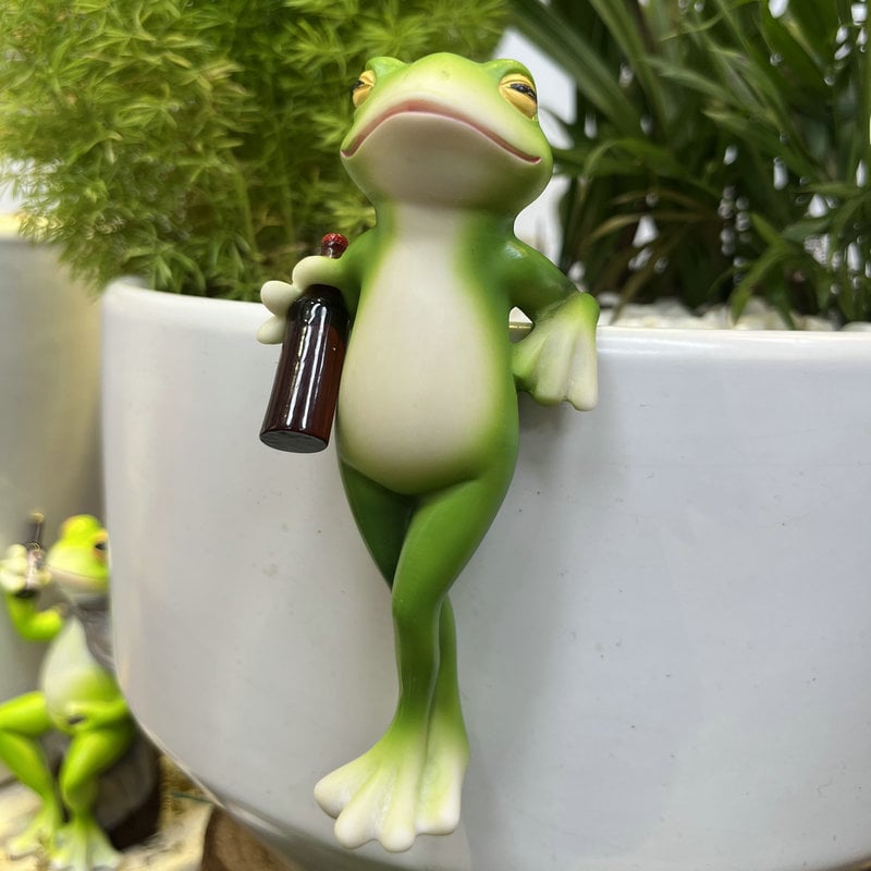 Drinking Little Monster Bonsai Ornament