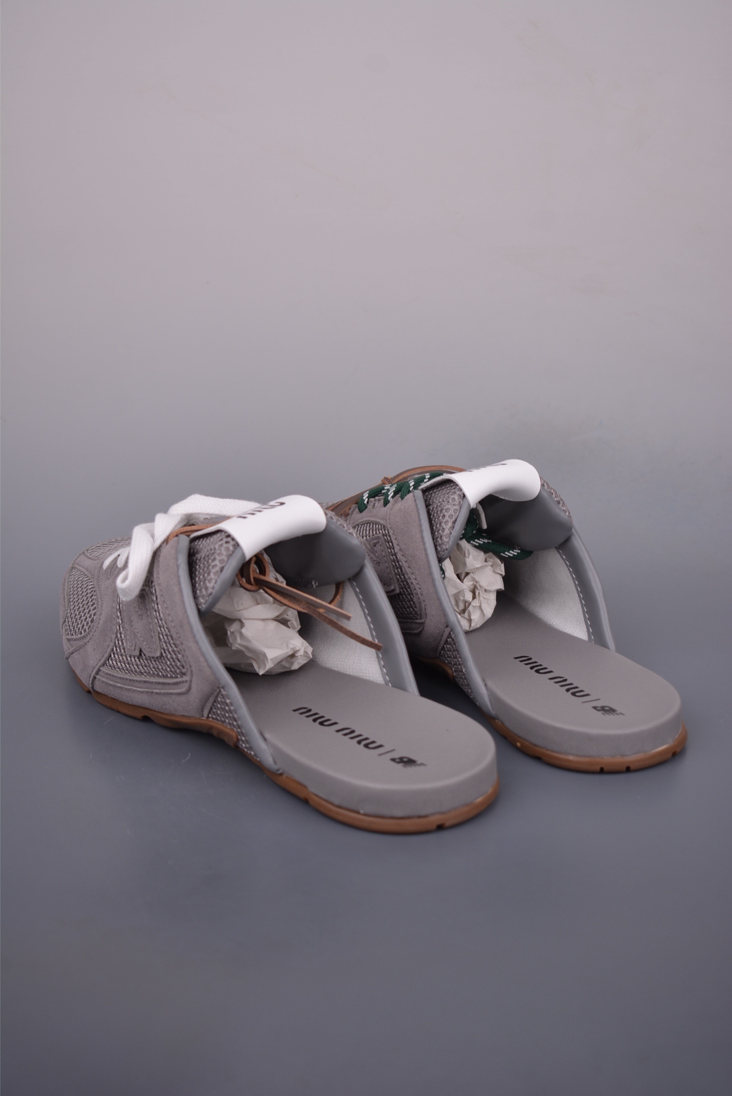 Miu Miu x New Balance 530 SL Faded Suede Mules 