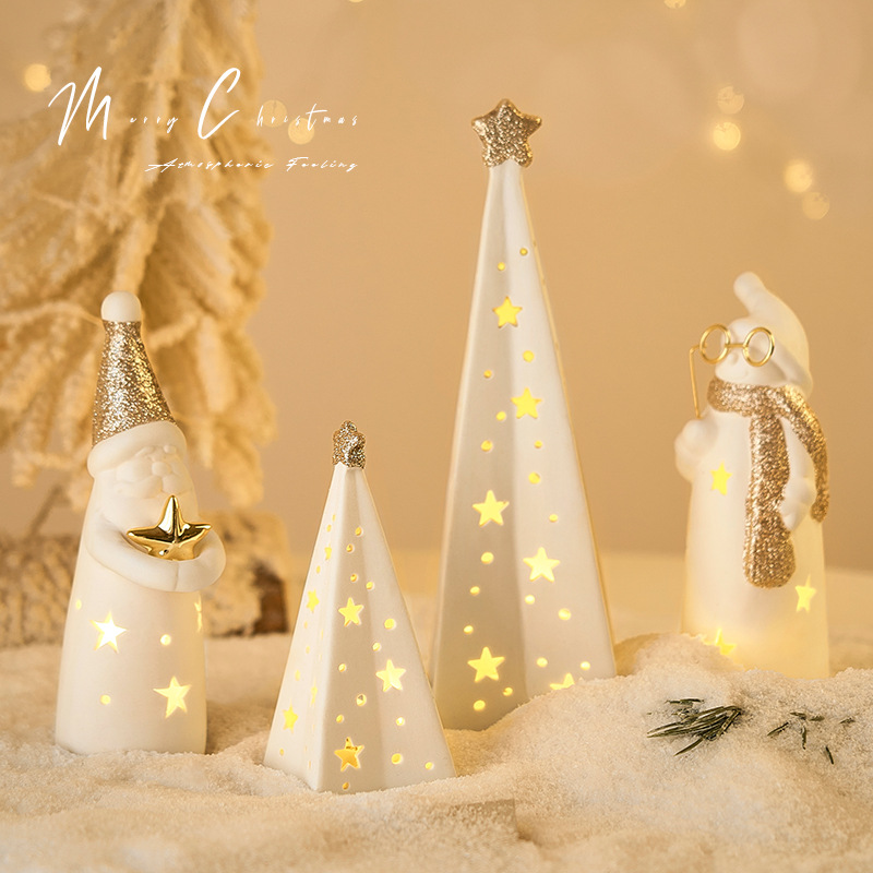 🌲🌲Christmas Ceramic Glowing Lights Decoration