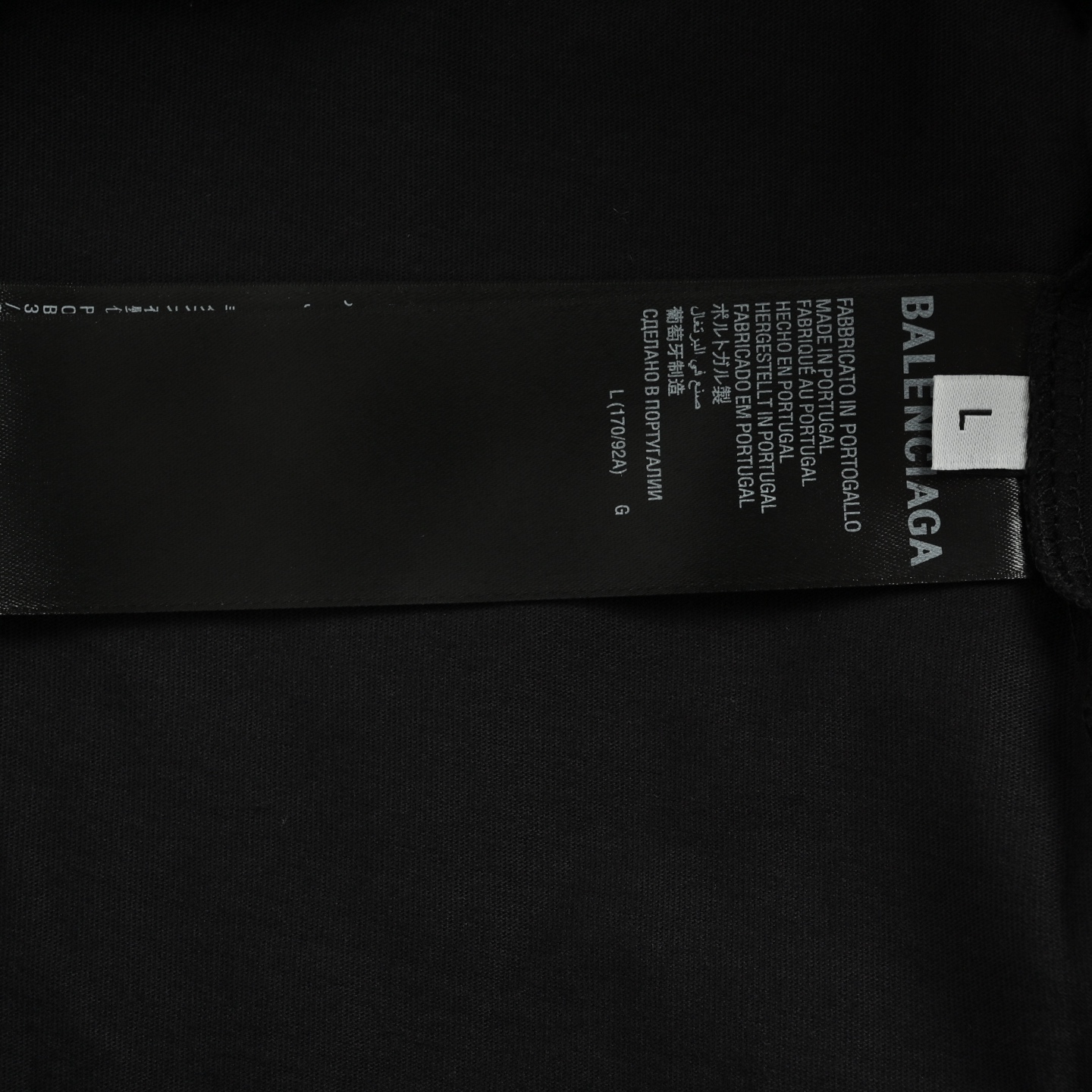 Balenciaga 25ss front and back embroidered lettering short sleeves