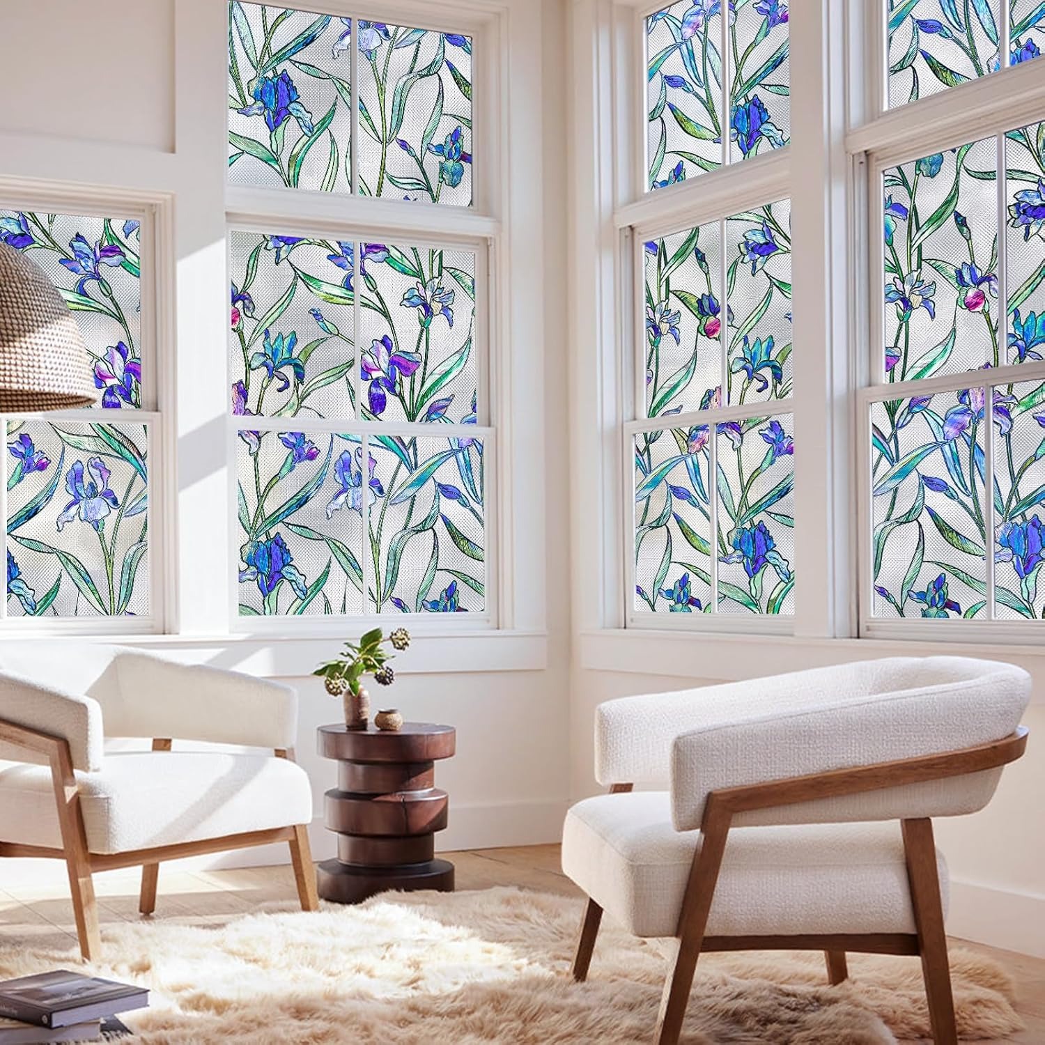 💥ON SALE💥- 3D Floral Stained Glass Window Film, Anti UV🪟🌸