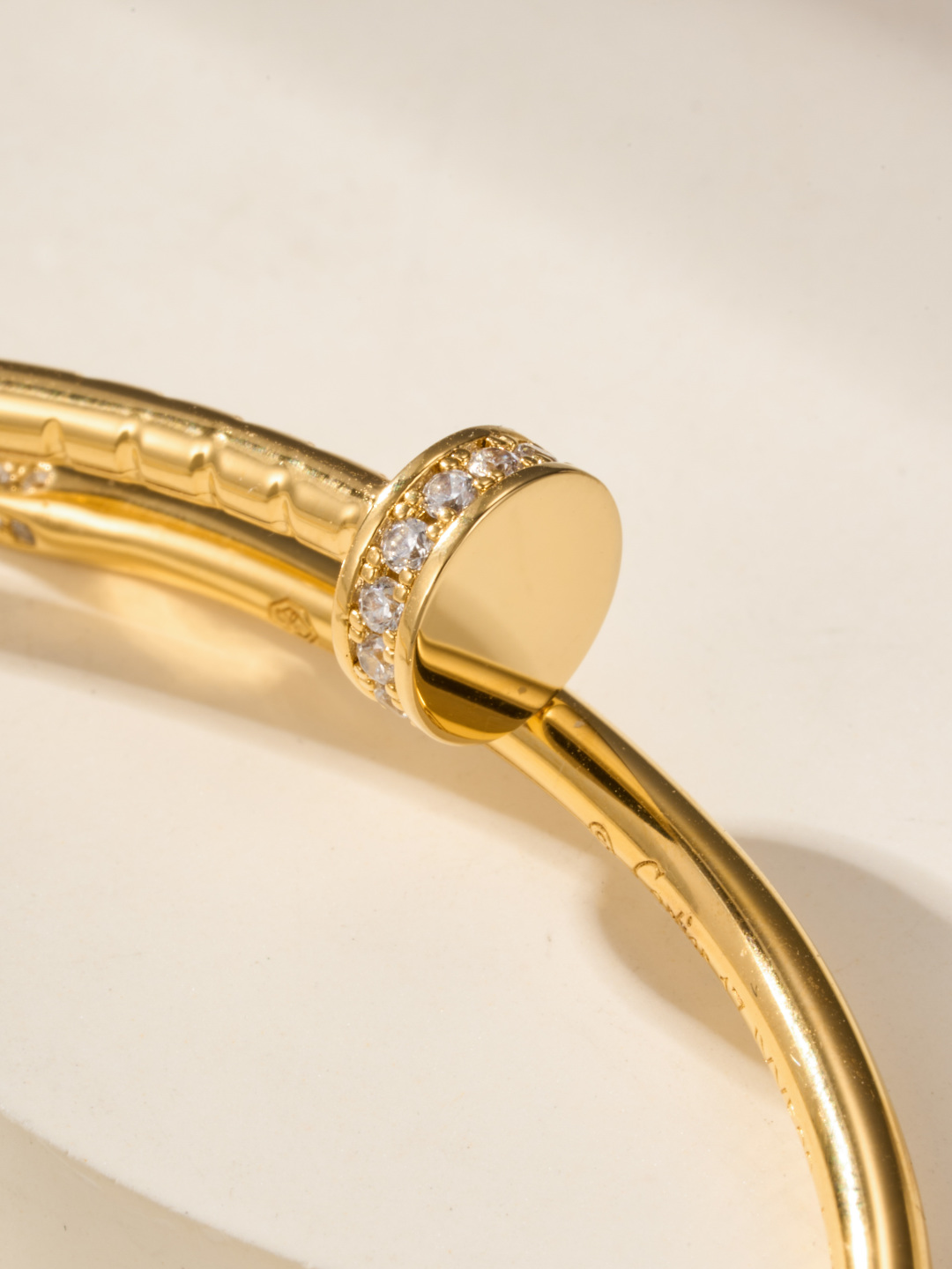 Cartier Head and Tail Diamond Nail Thin Version Nail Bracelet