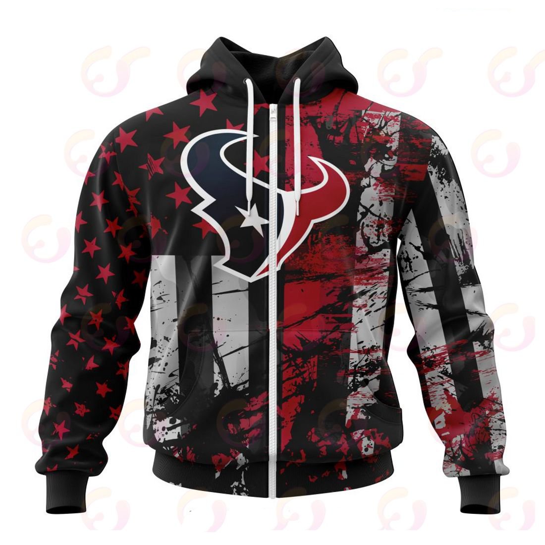 HOUSTON TEXANS 3D HOODIE JERSEY FOR AMERICA