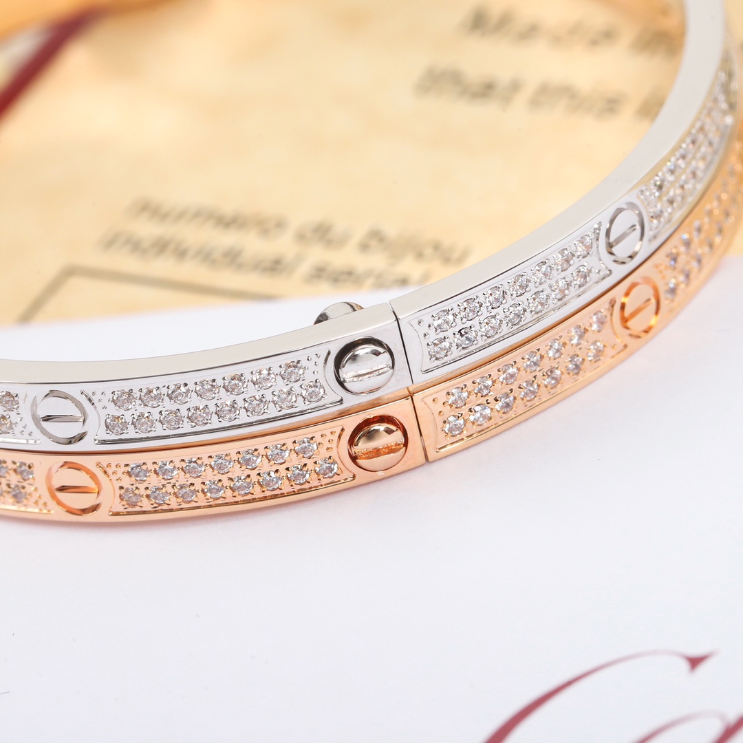 Cartier Love narrow version full diamond bracelet