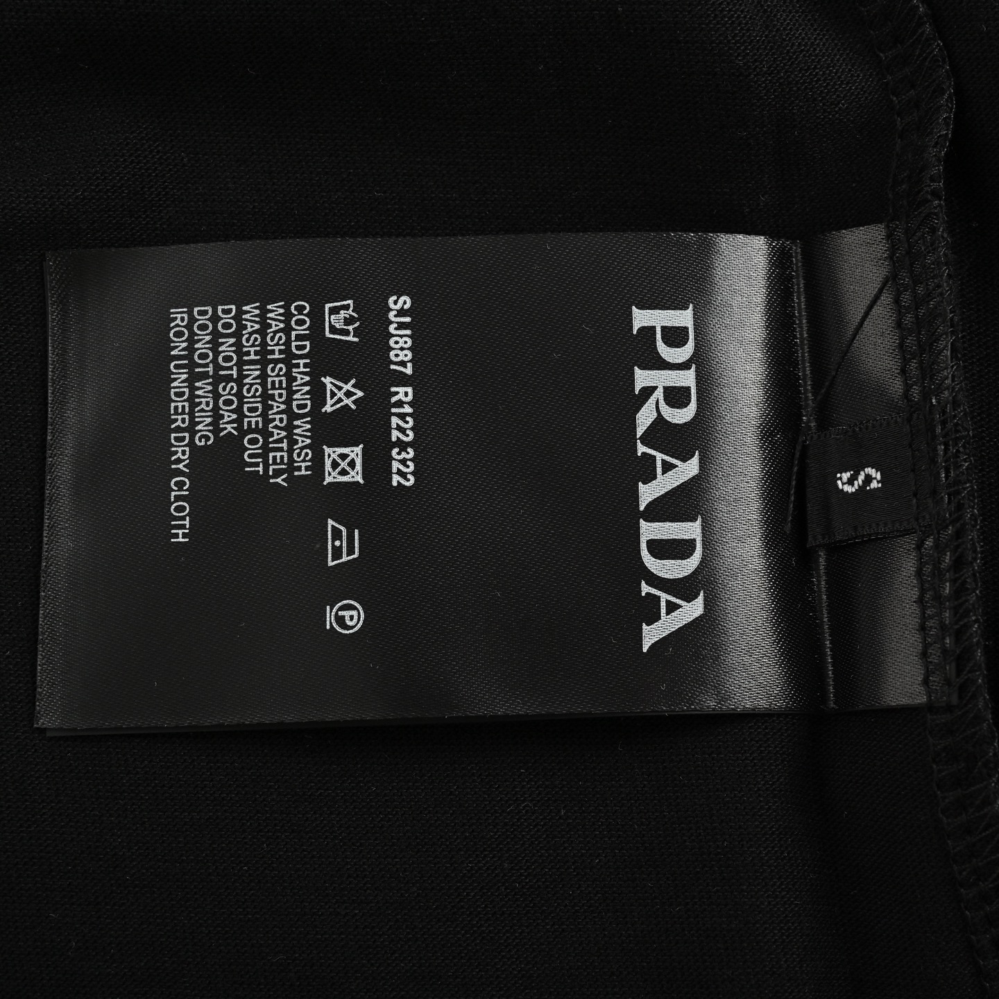Prada 25ss green lettering logo print short sleeve