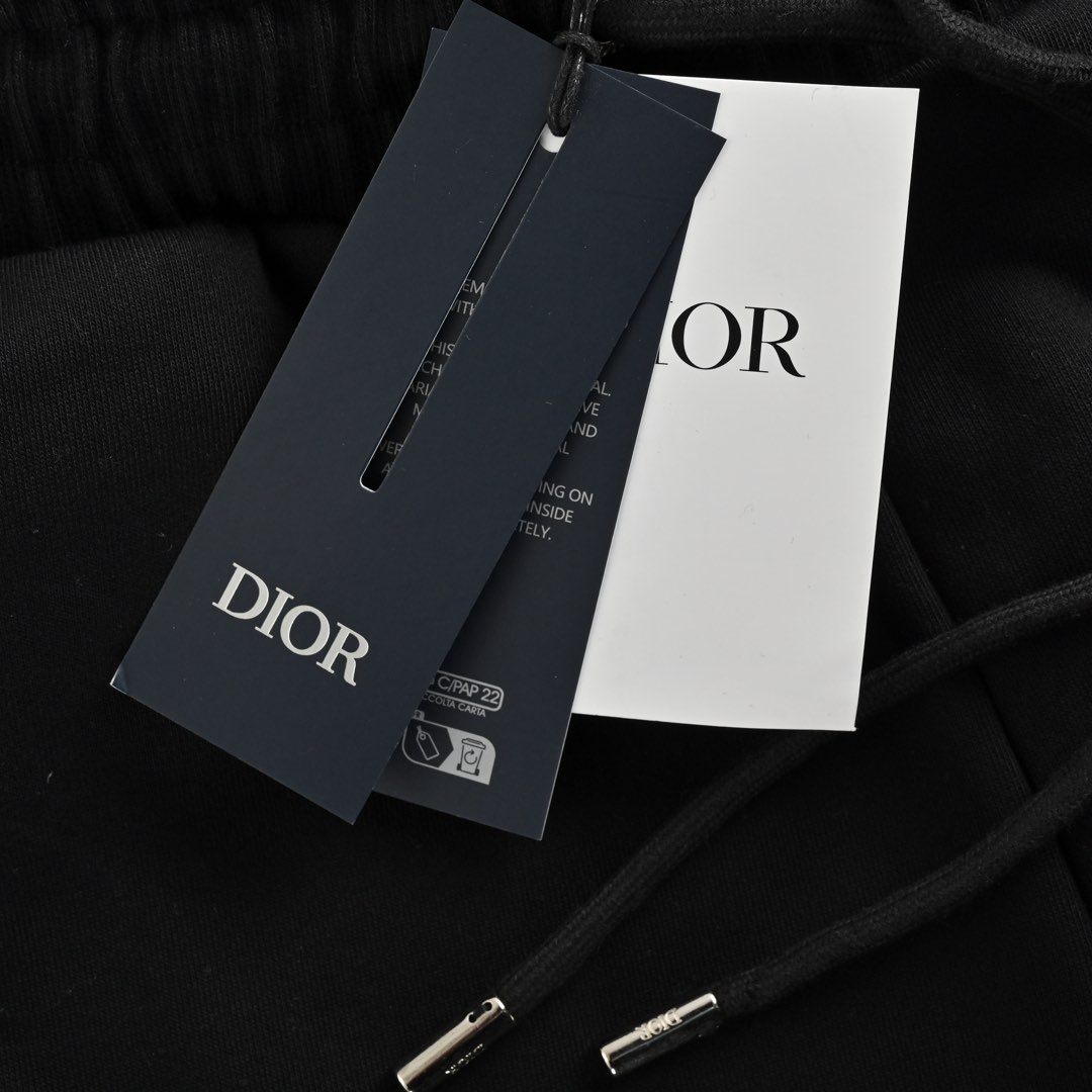 Dior 24Fw two-tone patchwork fleece trousers