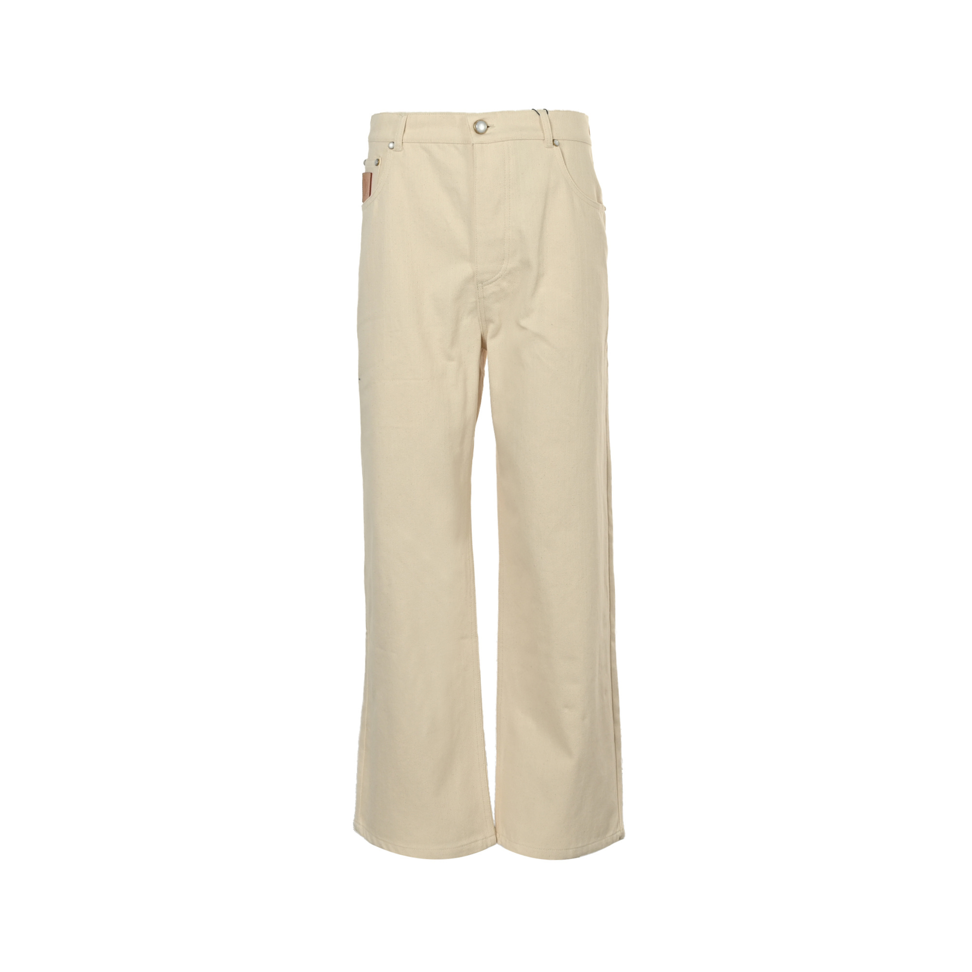 Louis Vuitton 25Fw Pocket Leather Label Jeans