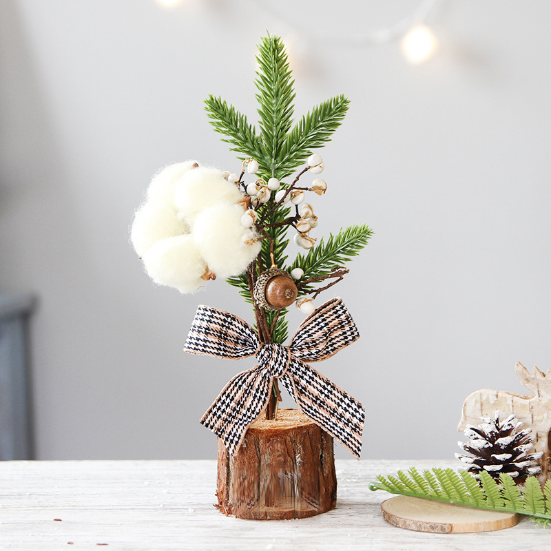 Tabletop window mini Christmas tree decoration potted festival scene decoration