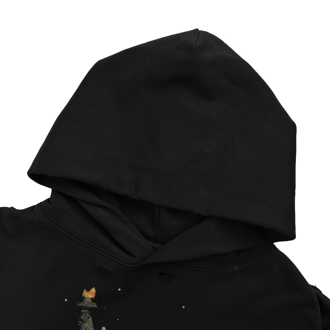 Balenciaga 24Fw Statue of Liberty print hooded sweatshirt