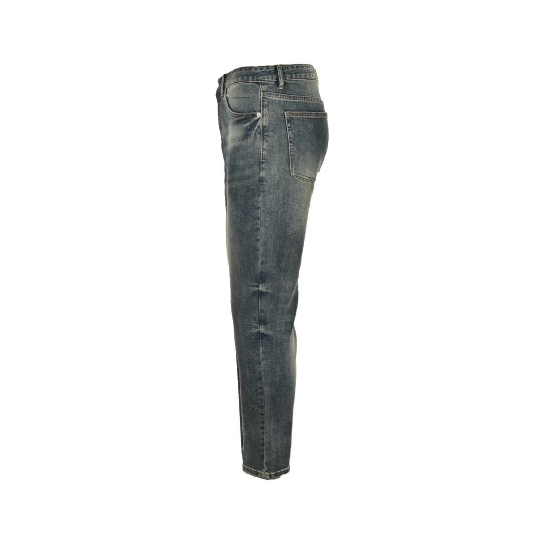 Dior 24Fw denim jeans with tree man embroidery on back pockets