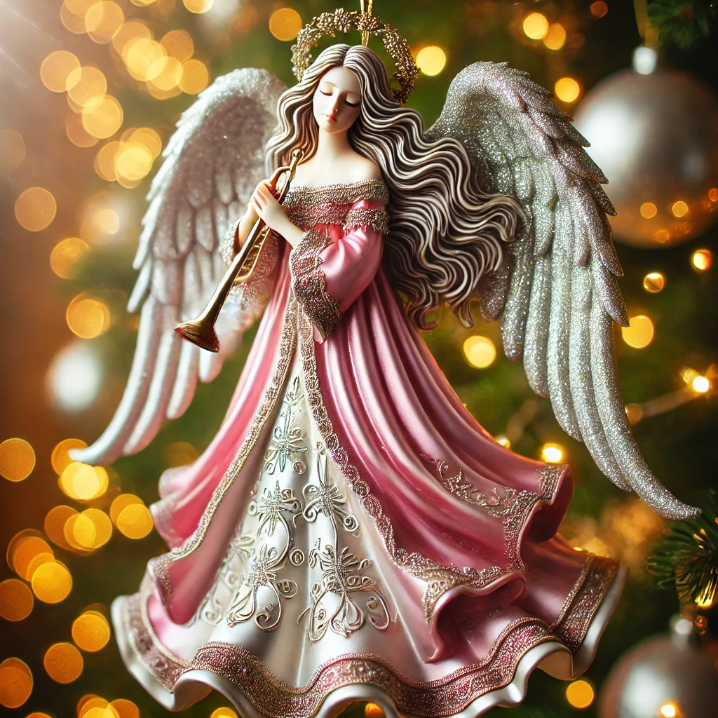 Whimsical Angel With Trumpet Ornament
