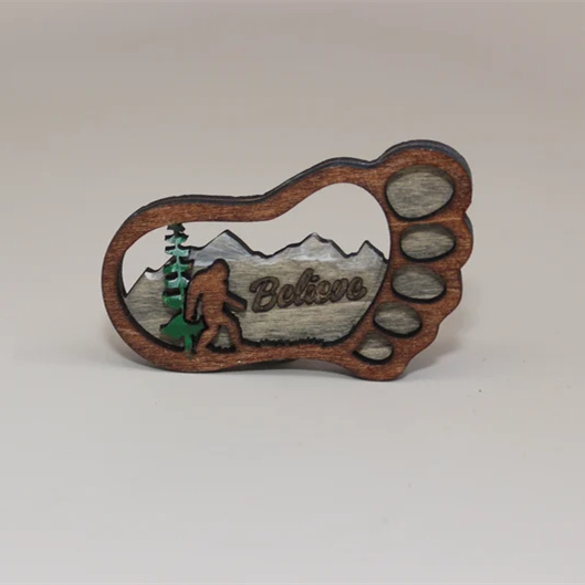 Bigfoot / Sasquatch Believe Footprint Magnet