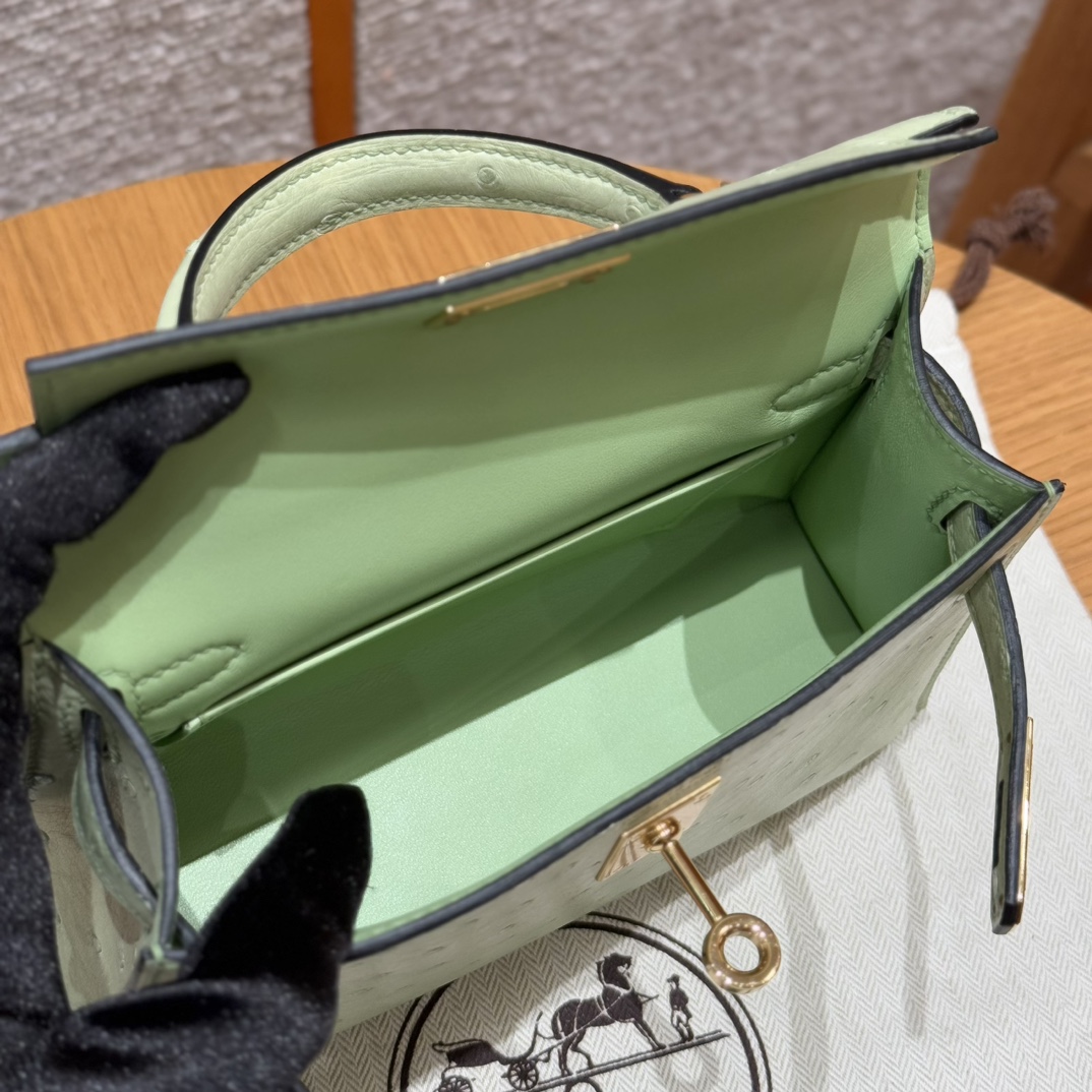 Hermes mini kelly 2 3iVert Criquet (handmade to order)