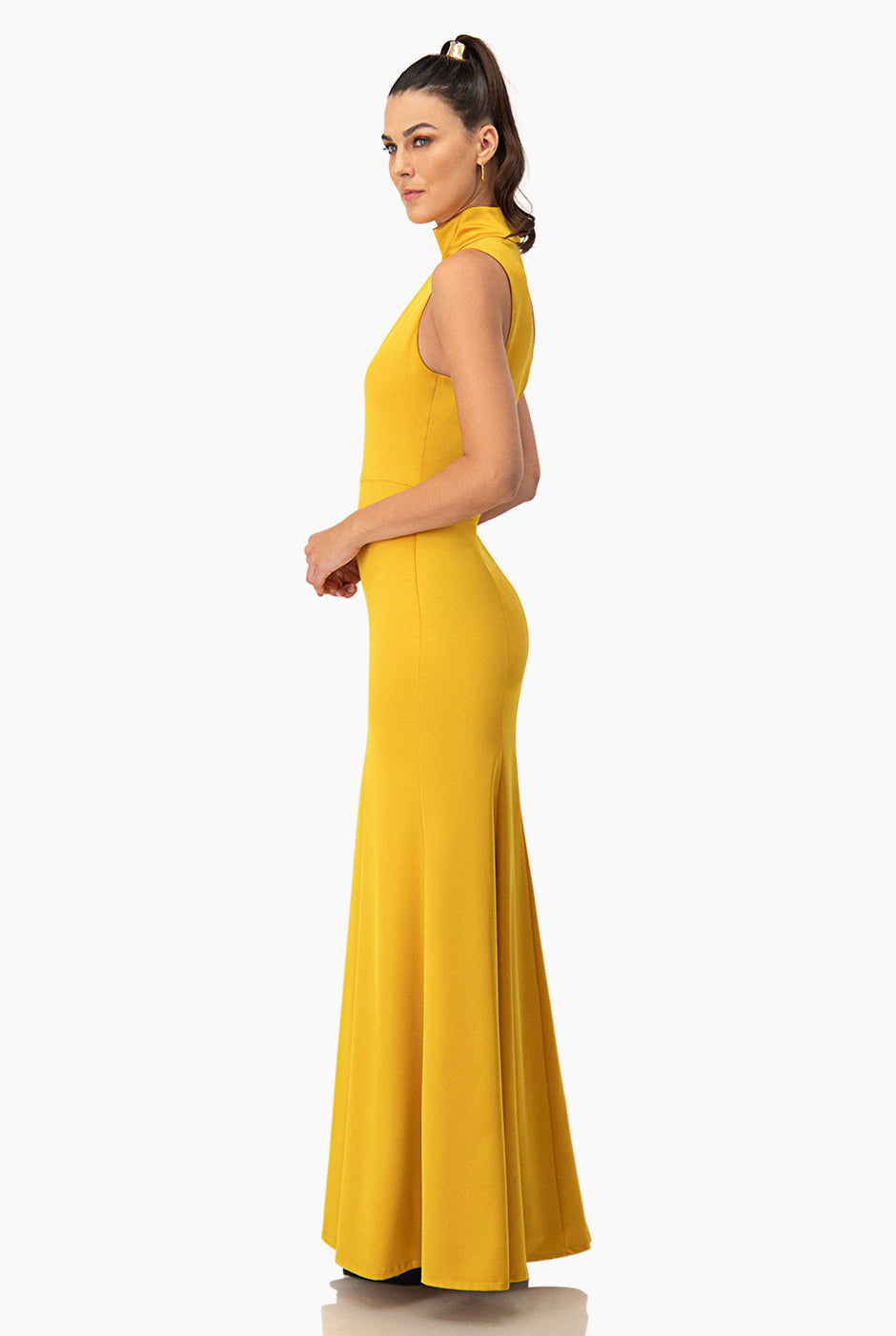 Vestido largo de un hombro