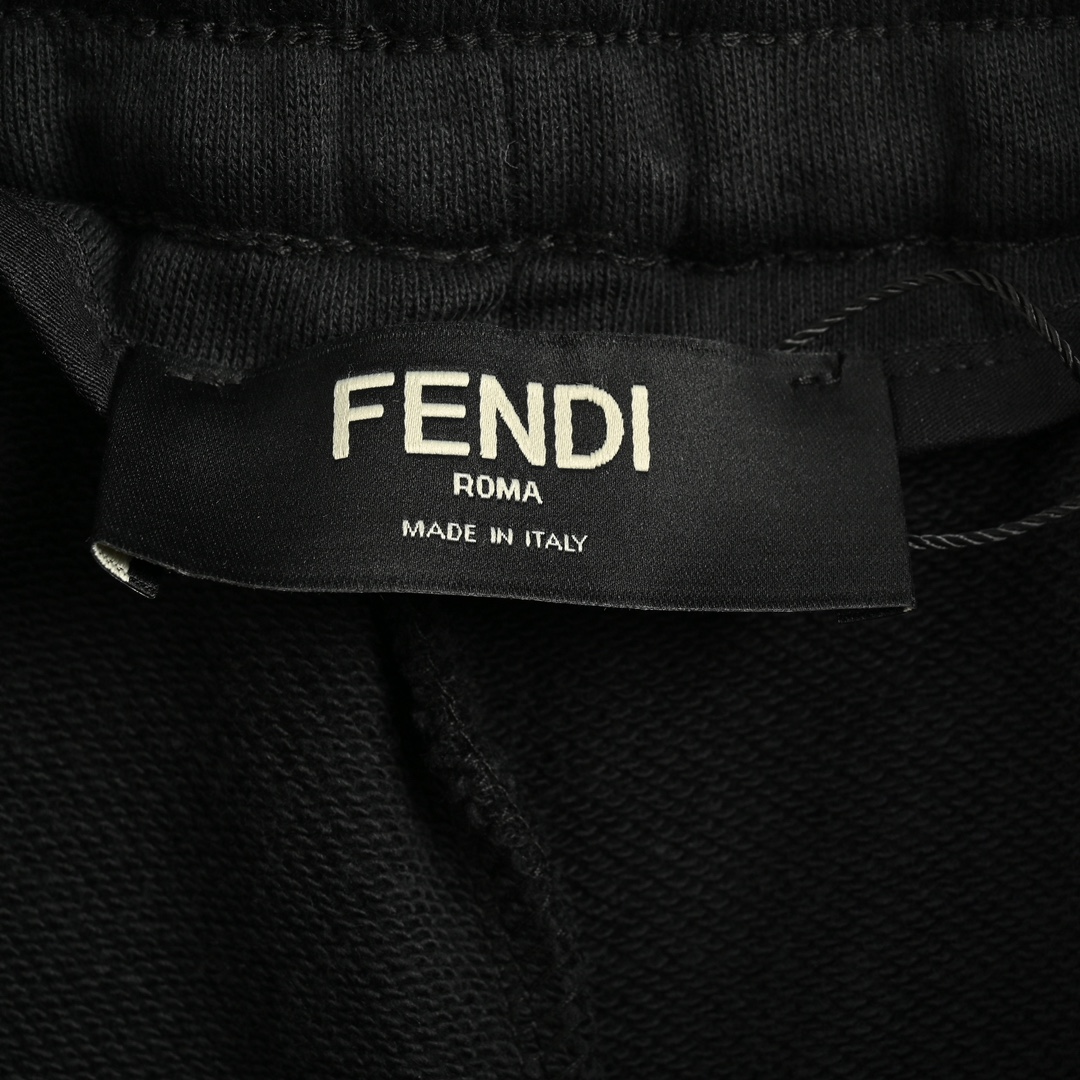 Fendi 24Fw double F eye embroidered trousers