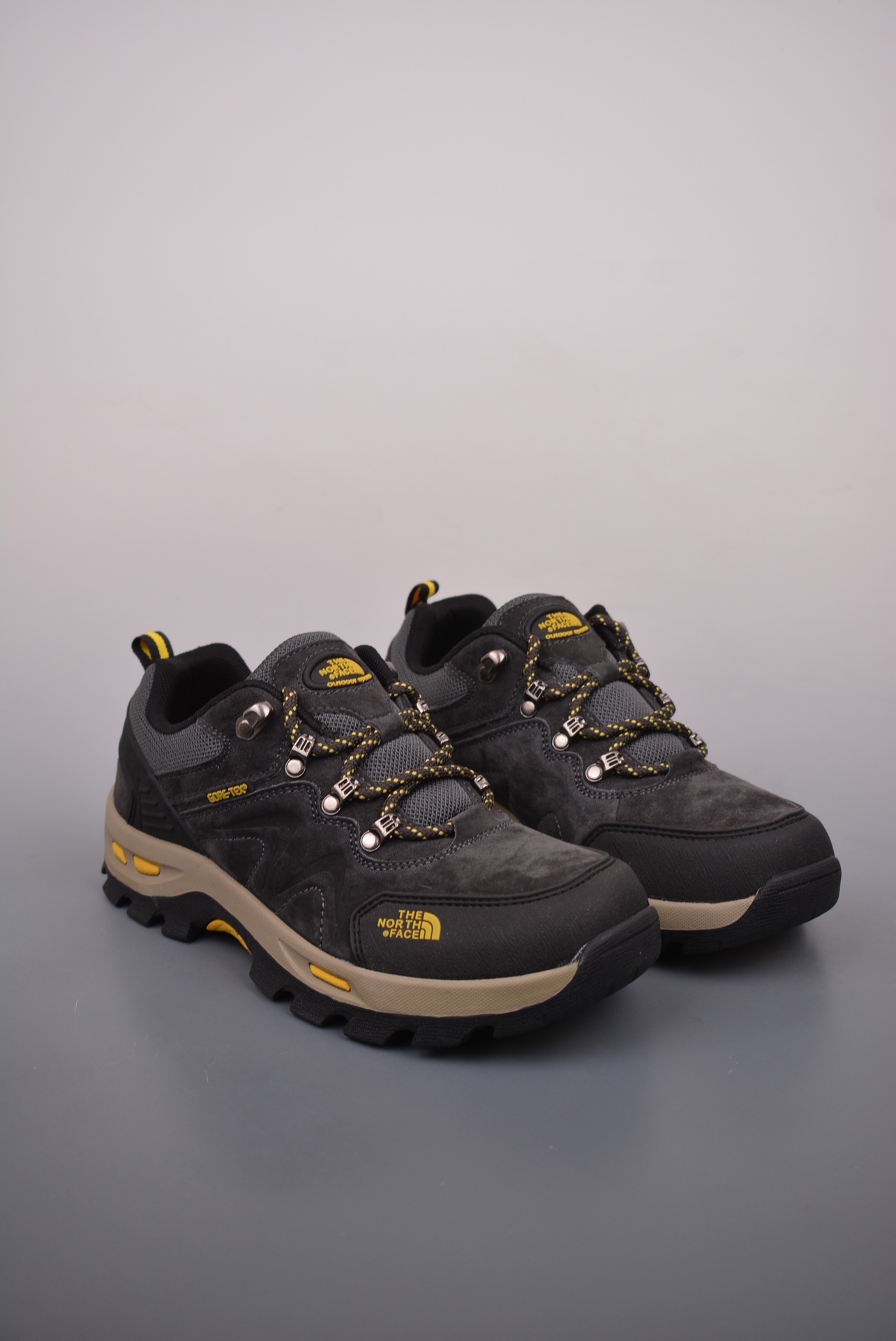 The North Face Hedgehog Sneaker Suede Gray Yellow NF0A8ADU-816B