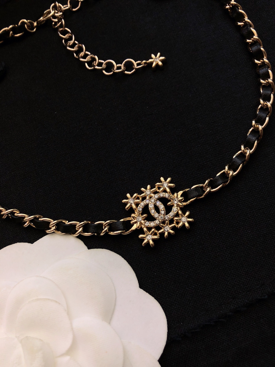 Chanel leather chain bracelet