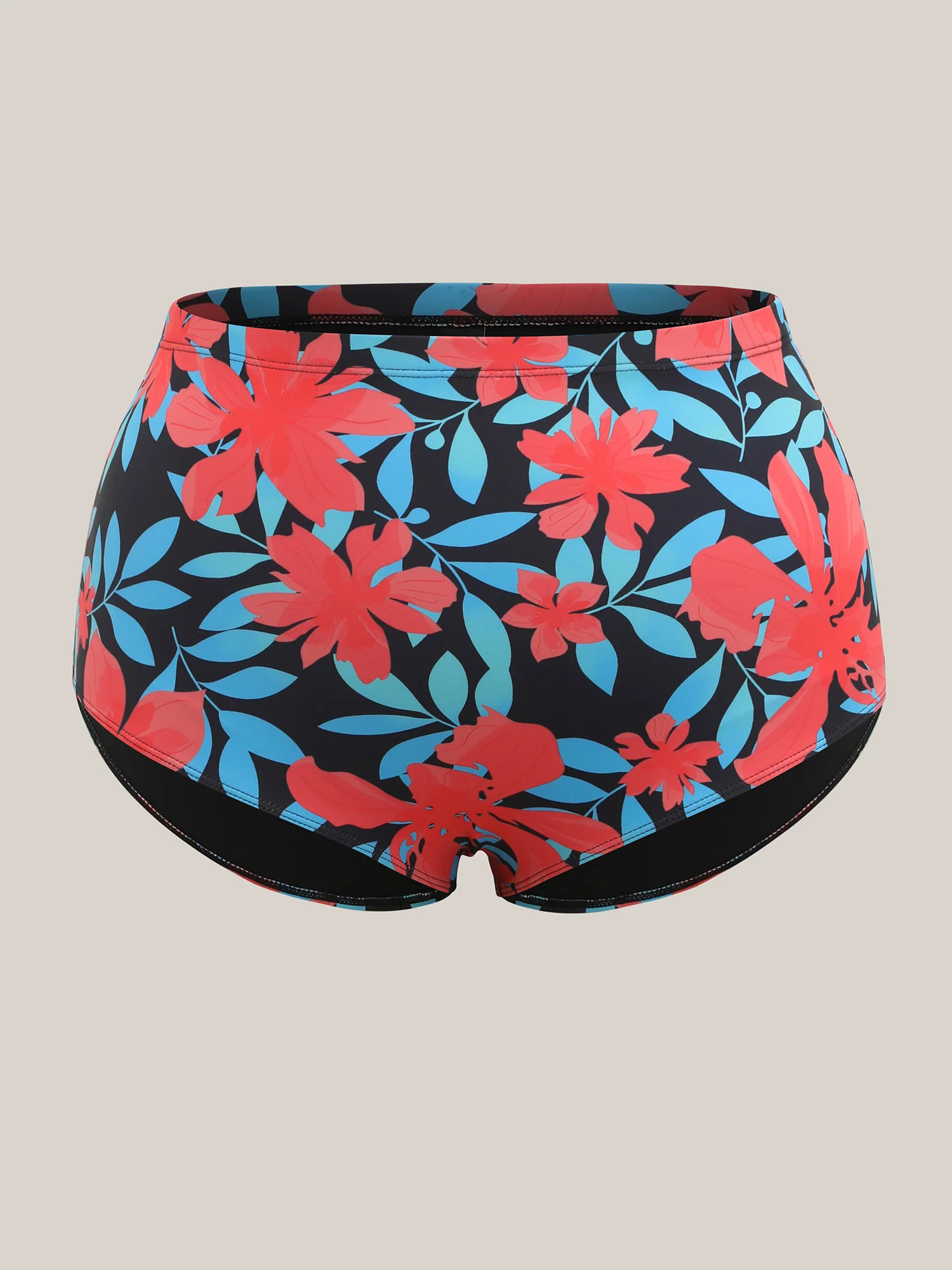 Twist Front Floral Print Swim Dress