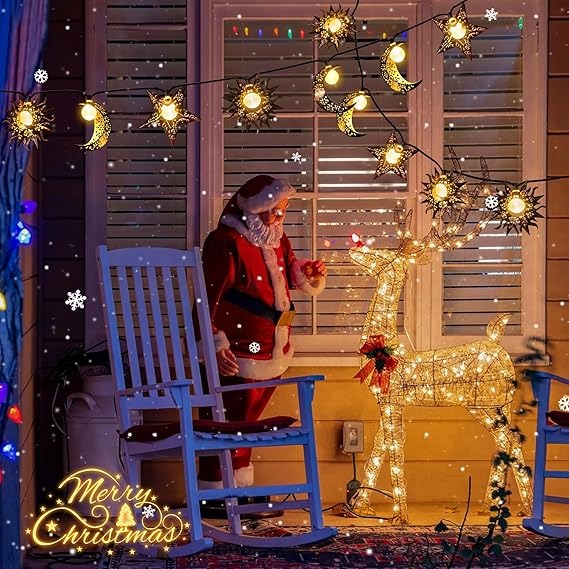 Led Solar Powered Fairy Decorative Lights for Garden Patio Yard Trees Mothers Day Gifts Wedding Party💖
