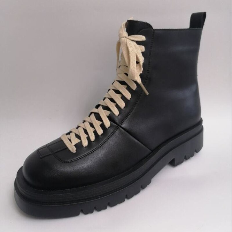 Safety Boots Leather Men's Locomotive Shoes