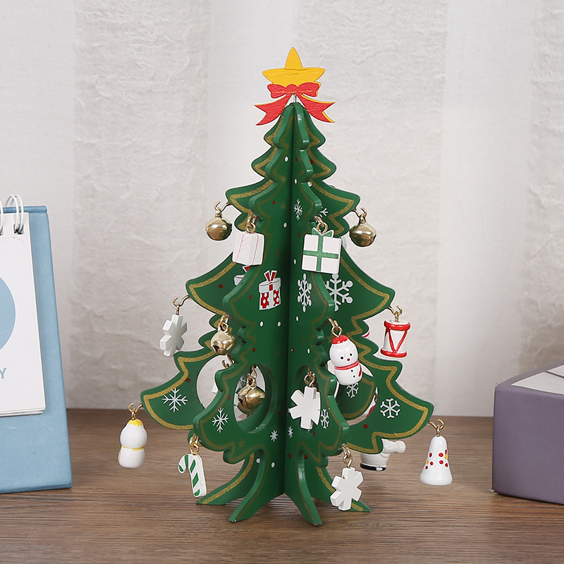 🌲🌲DIY 3D Mini Wooden Christmas Tree Decoration