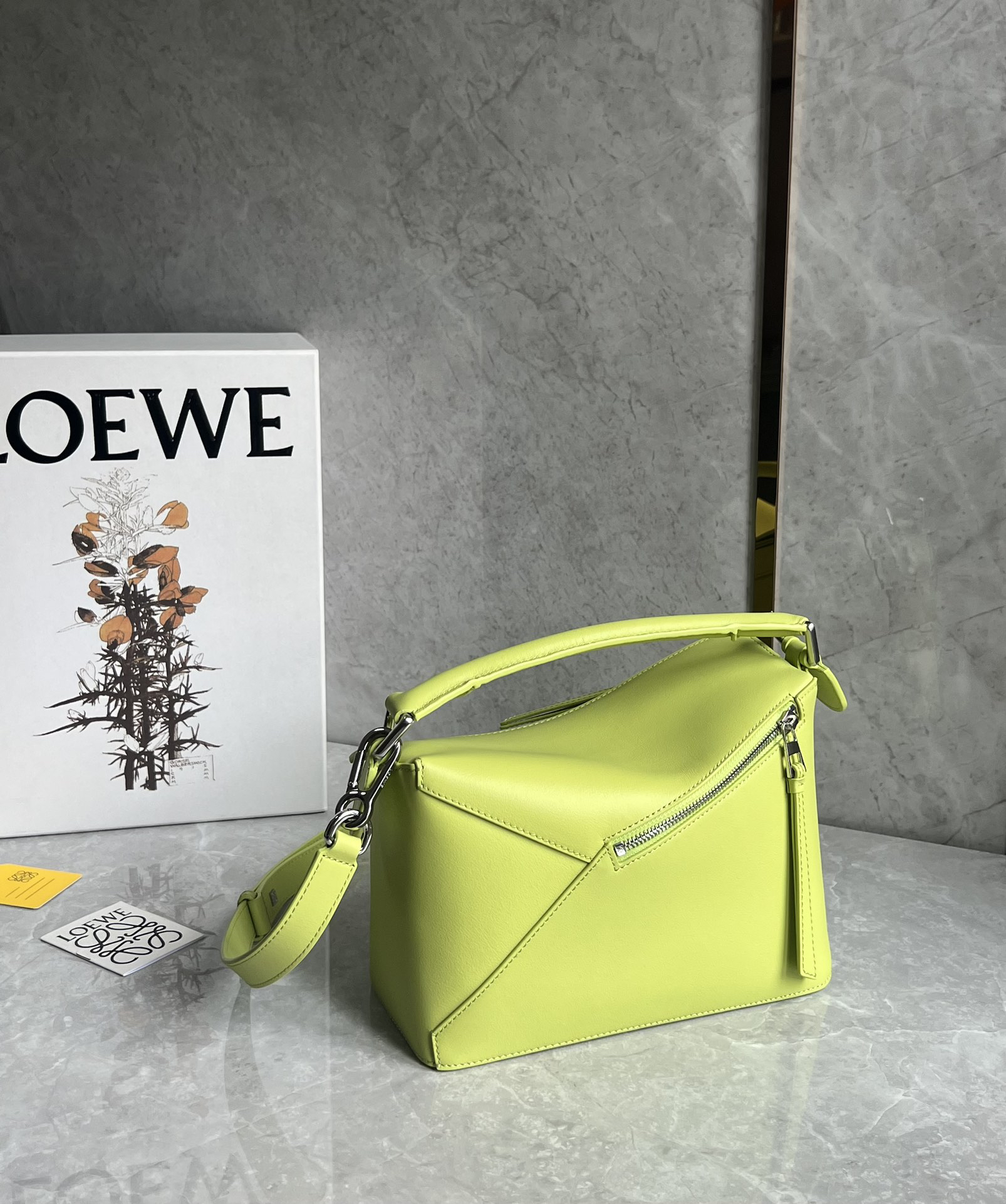 Loewe suede colorblocked zzle bag 0681