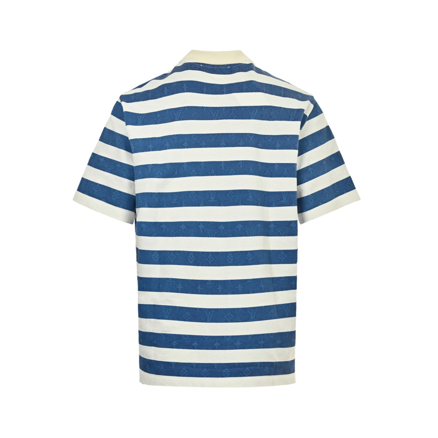 Louis Vuitton 25ss blue striped Polo short-sleeved
