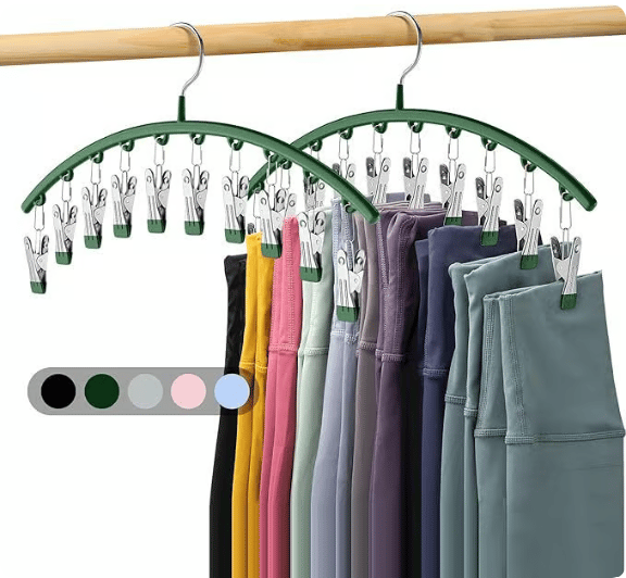 Legging Organizer for Closet, Metal Yoga Pants Hanger w/Rubber Coated
