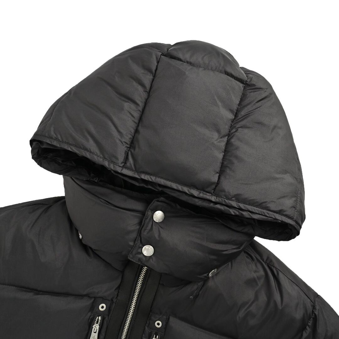 Moncler joint series double zipper white goose down hooded down jacket