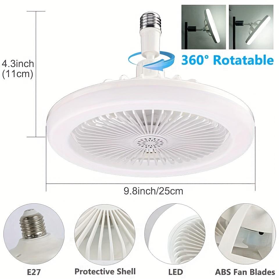 Fan Lamp E27 Screw Connection Fan Bedroom Lamp Household Stepless Integrated Fan Lamp