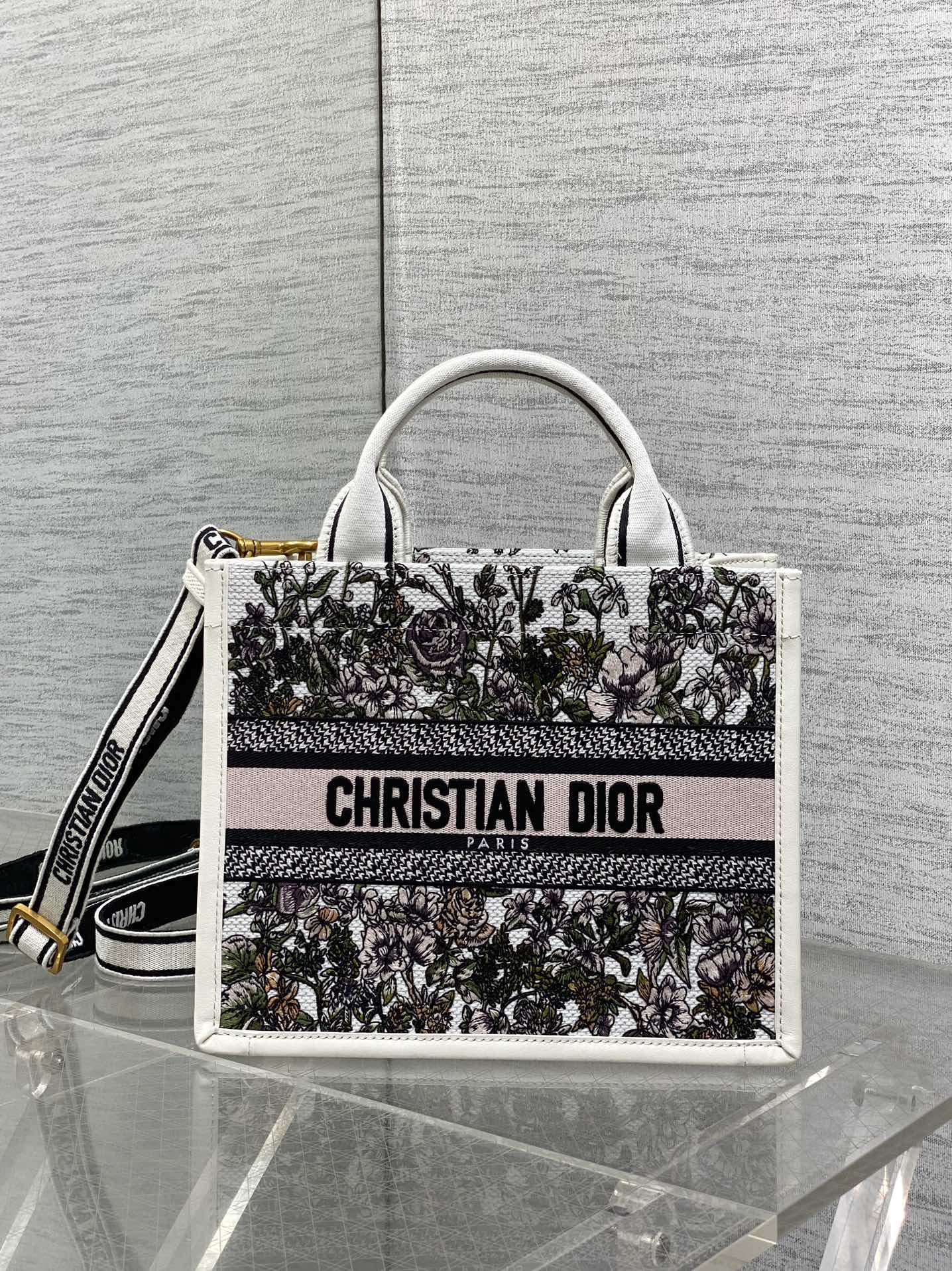 Dior Embroidered Tote Small