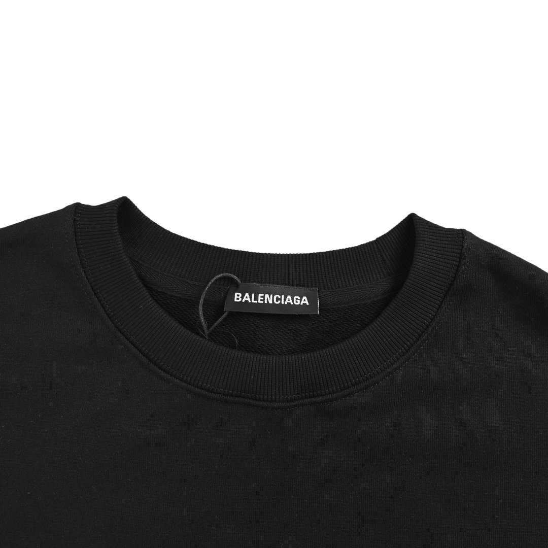 Balenciaga 24Fw double B letter print crew neck sweatshirt