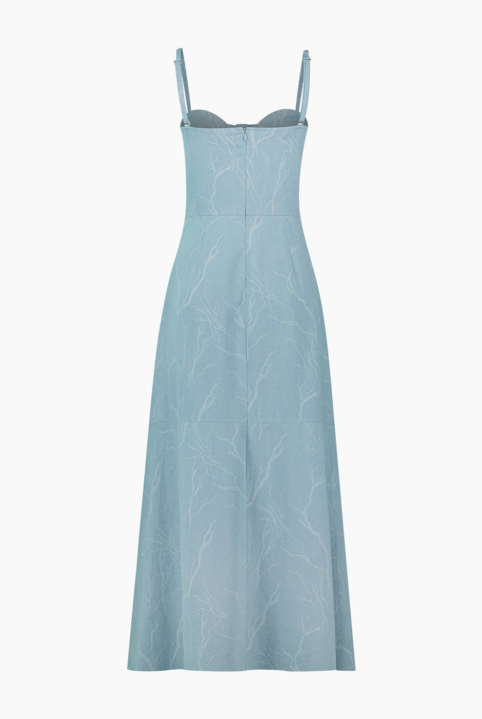 Maxi vestido con tirantes y botones