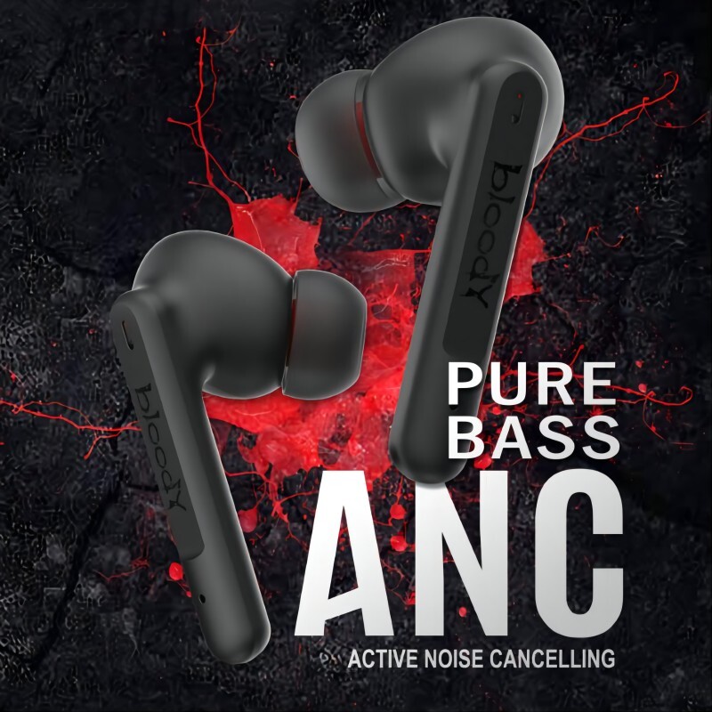 Bloody Red Inspired Wireless Earphones, Active Noise Reduction Waterproof For Gaming