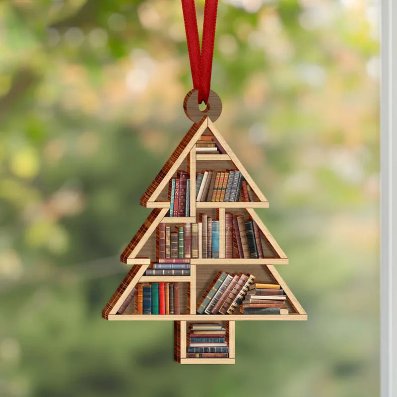 Book Lover Christmas Ornament